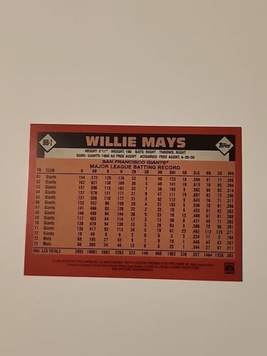 Willie Mays 2021 Topps Series 1 Platinum Players Die Cut 86B-2 Lot - Picture 4 of 5