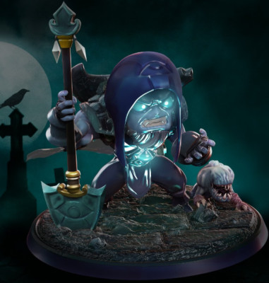 ''Figura de Colección de Yorick - Hecha a Mano - 20 cm - 1:10 - League of Legends