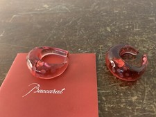 Pair Of Hoop Earrings Model In Pink Polka Dot Baccarat Crystal