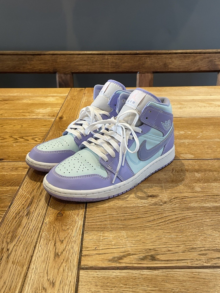 purple aqua jordans