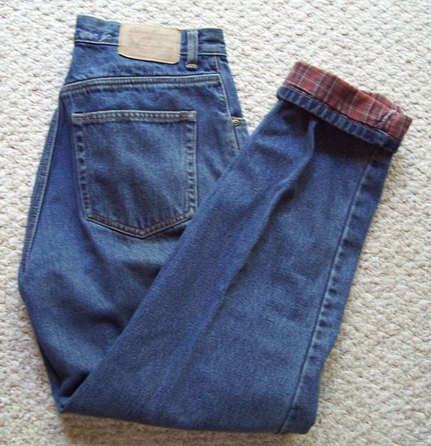 Eddie Bauer Jeans Womens Flannel Lined 