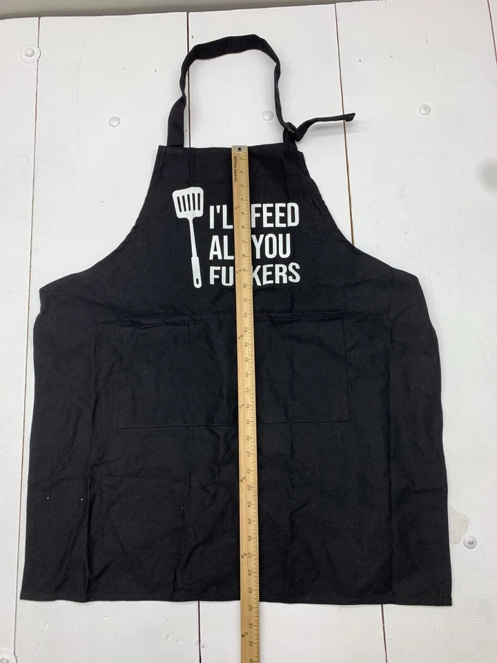 Unisex Adults "I'll Feed All You F'ers" Black Appron - Image 2 of 4