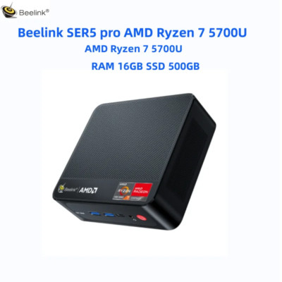 official Beelink SER5 AMD 5700U 8 core WF6 BT5.2 Windows 11 gaming mini pc