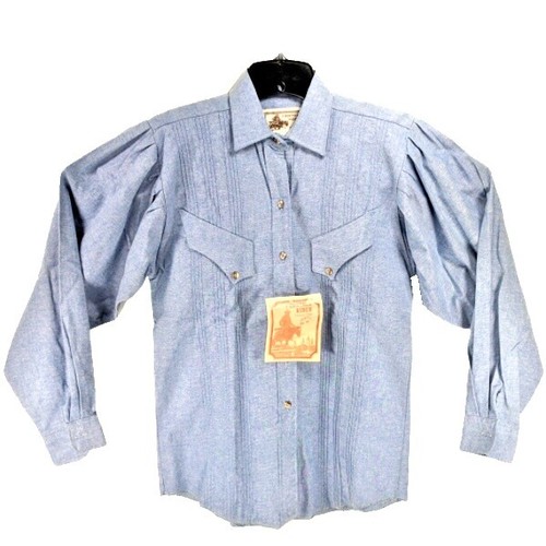 Chemise western vintage cheval blanc XL sarcelle boutonnée rodéo