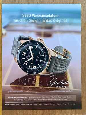 Glashütte Original SeaQ Panoramadatum 2020 Watch Advert Werbung Reklame