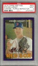 2016 Topps Heritage Steven Wright Chrome Purple Refractor PSA 9