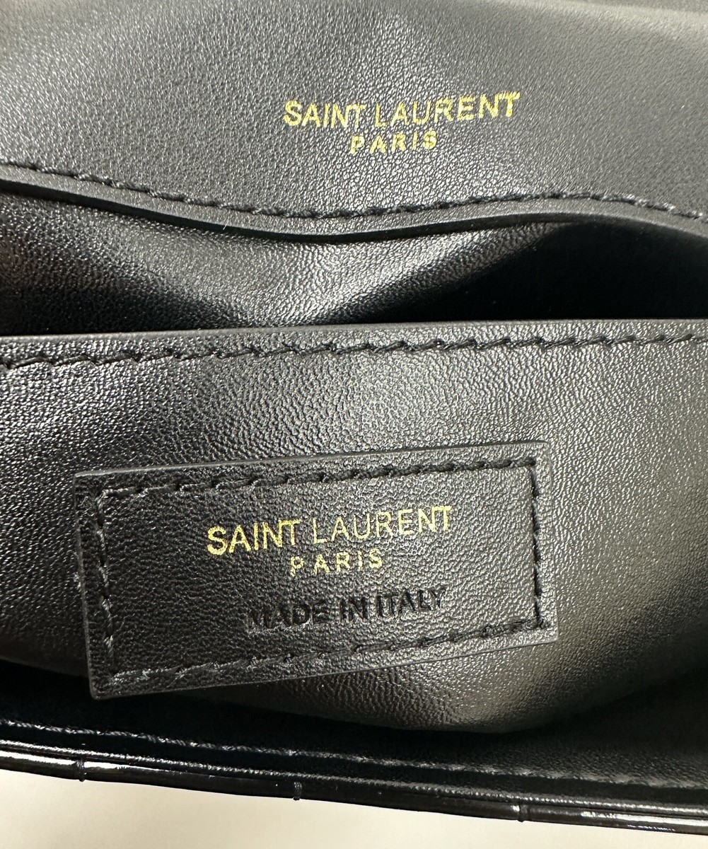 Saint Laurent Vicky Black Patent Monogram Chain Bag #271 | eBay Saint Laurent Vicky Black Patent Monogram Chain Bag #271 | eBay