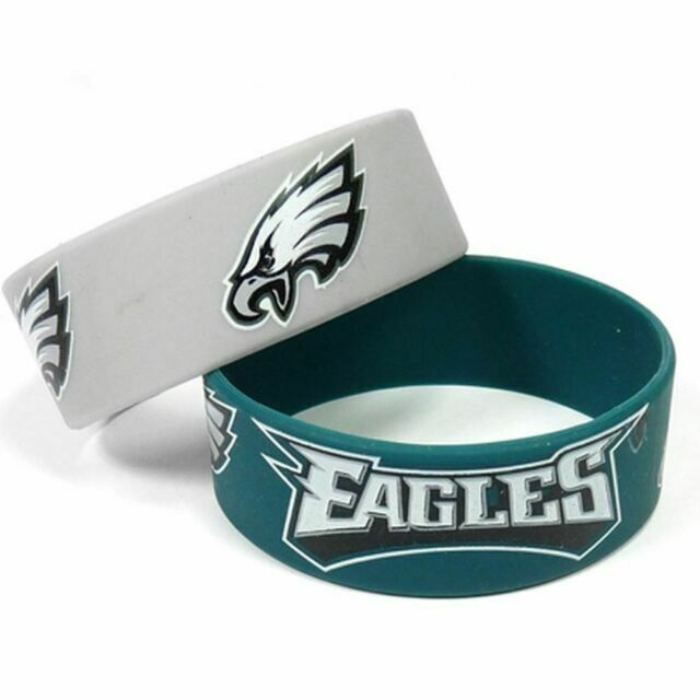 NFL Philadelphia Eagles Football Team Rubber Wrist Band Bracelet Set of 2 for sale online eBay