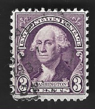 Scott# 720 3c George Washington with a Handstamped Cancel - (A-4)