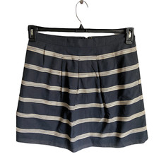 Ann Taylor Loft Black/Cream Stripe A Line Skirt Size 6