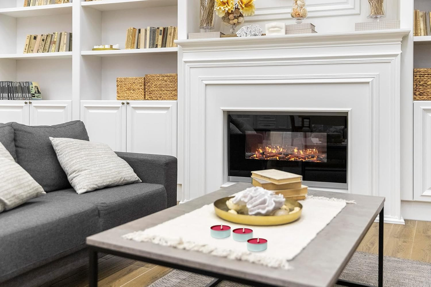 Decorrack 30 Tealight Candles, Black Cherry Scented, Pleasant Fragrance Candle, 