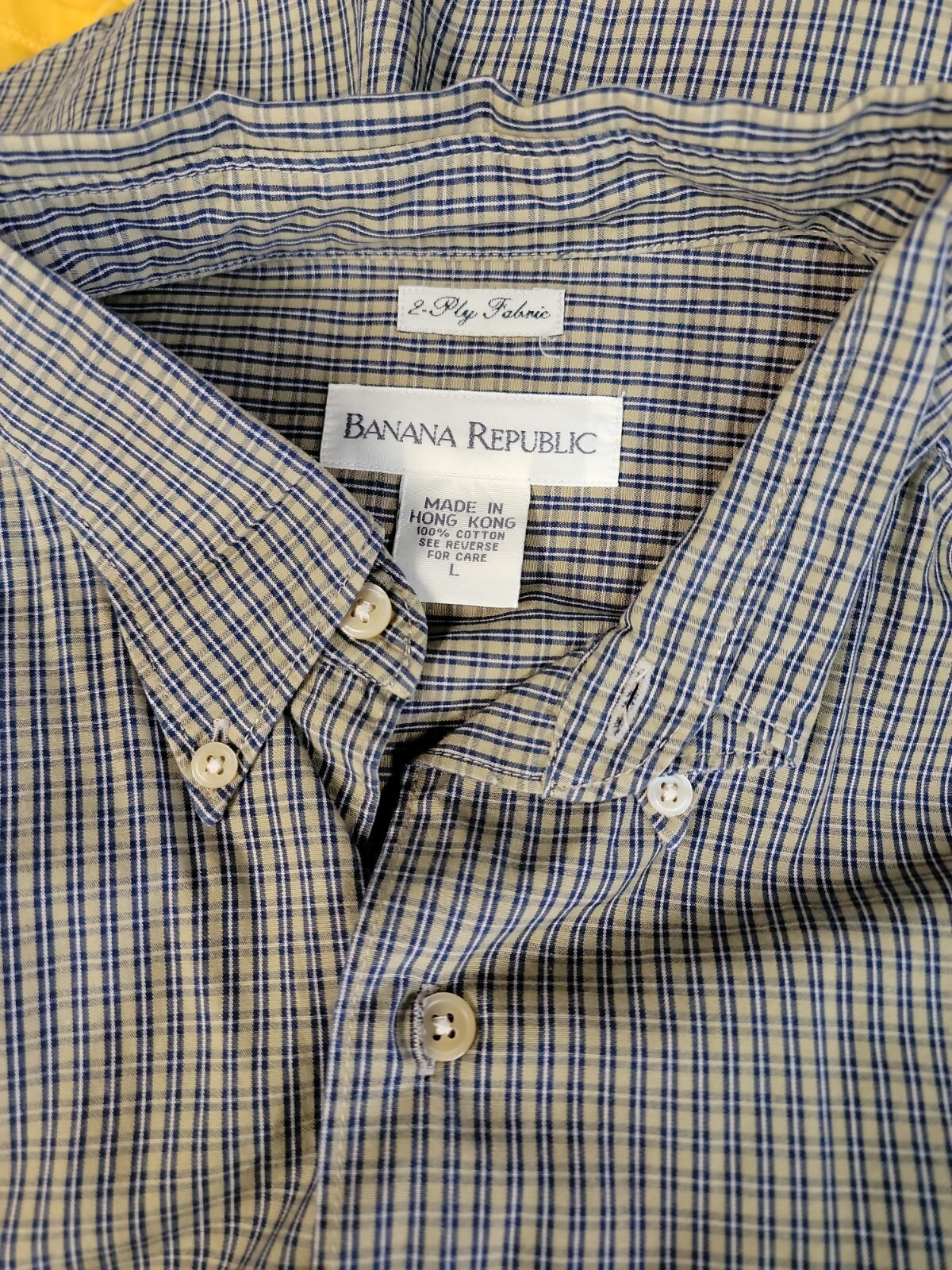 Banana Republic 2. Ply Vintage Mens Button Down P… - image 1