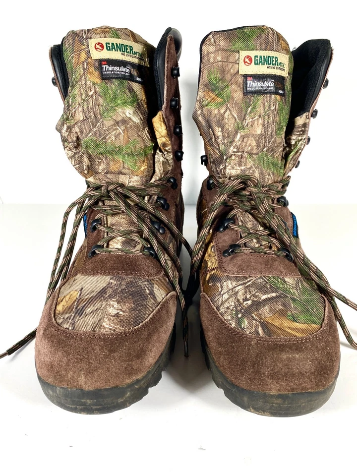 GANDER MTN HOMBRE Botas de Lona y Cuero Thinsulate Ultra 400g Impermeables Talla 13 Foto 3 de 4