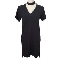 NWT! LNA Ribbed Choker Black Sweater Dress, Small
