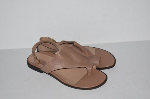 Vionic Ella Flat Sandal Nude/Tan Tumbled Leather Toe Loop Buckle Slingback 9.5 - Bild 1 von 3