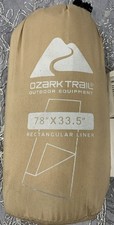 Ozark Trail Rectangular Liner Sheet BEIGE Camping Sleeping Bag 78x33.5" NEW