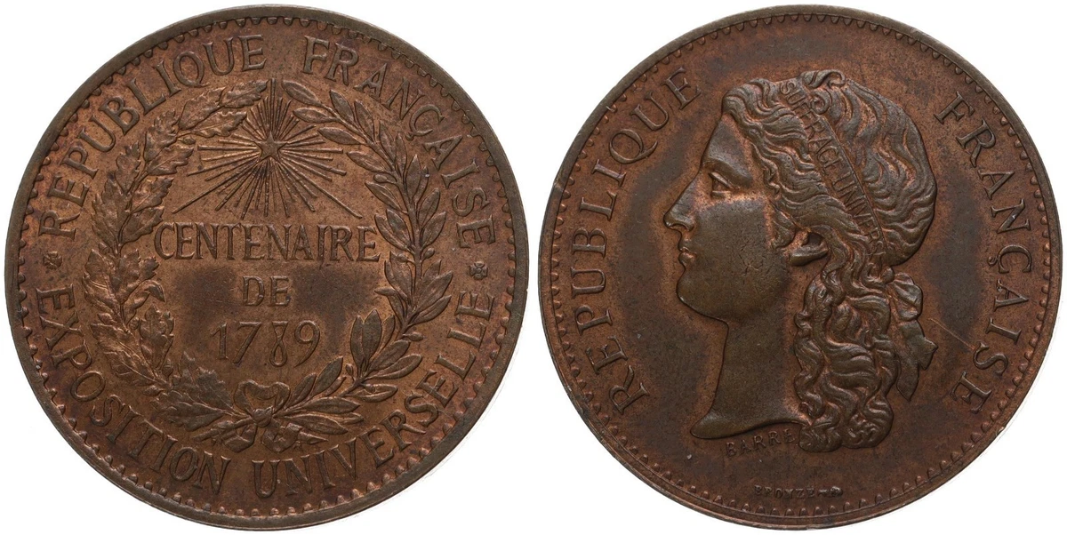 MEDAILLE BRONZE EXPOSITION UNIVERSELLE PARIS 1889 lot 121 EUR 50,00 MEDAILLE BRONZE EXPOSITION UNIVERSELLE PARIS 1889 lot 121 EUR 50,00