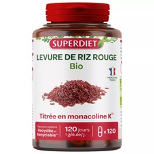 Superdiet Levure Riz Rouge Bio 120 gélules