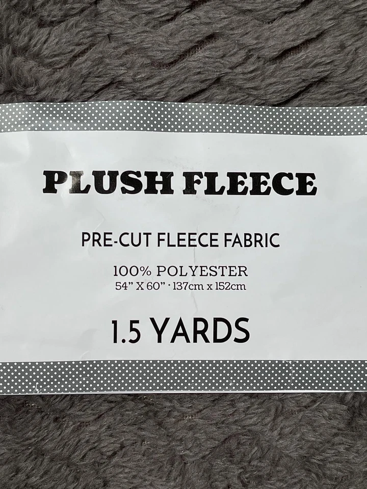 🐘 FABRIC Chevron FLEECE Charcoal Gray 1.5 Yards SOFT Plush RTC Fabrics - Image 4 of 4