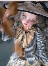 1/4 Bare Doll BJD Doll SD Resin Joint Face Makeup Eyes Lovely Handmade Girl Toy