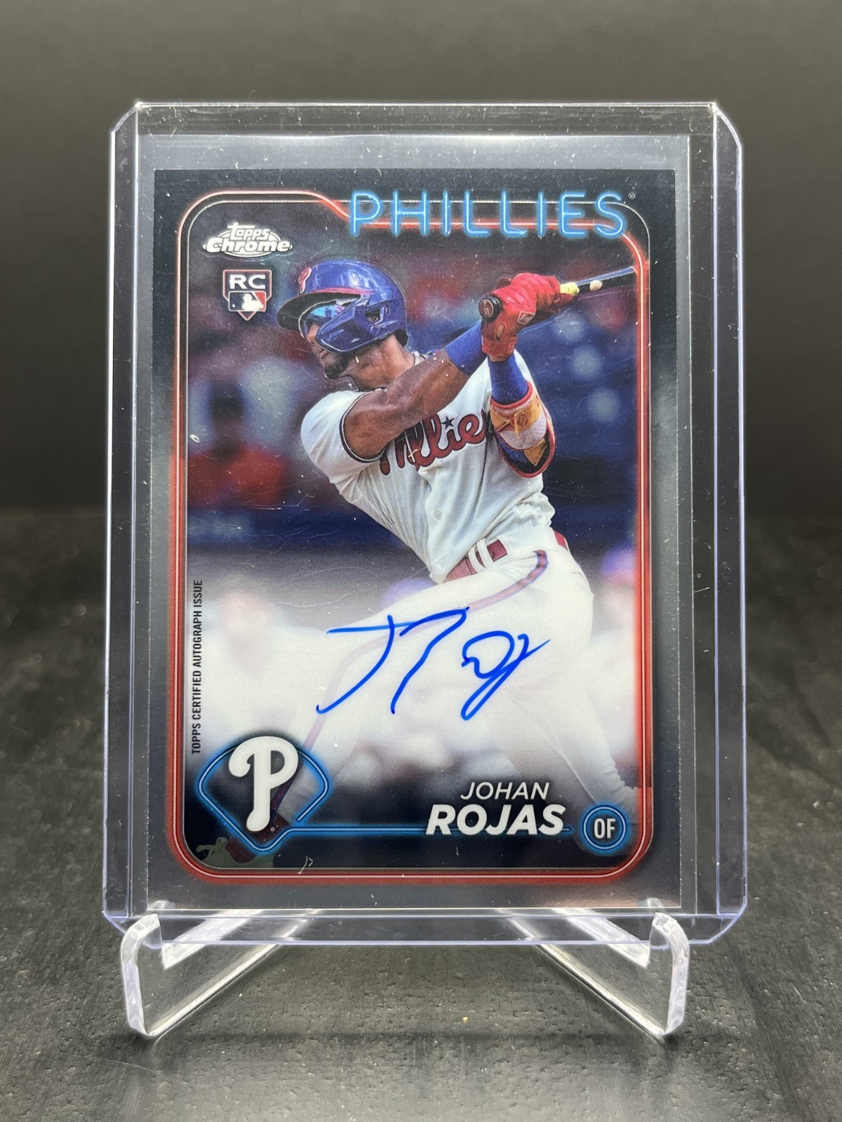 2024 Topps Chrome Update Baseball Johan Rojas RC On Card Autograph #RA-JRO