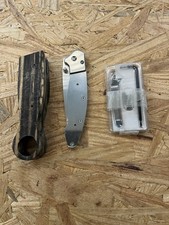 Custom Pocket Knife Project Kit Stainless Steel With Black And Brown Ebony Wood