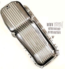 Polished Aluminum Finned Oil Pan 1958-79 Small Block Chevy Sbc 283 305 350 400