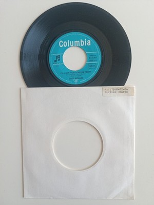 A EX CLIFF RICHARD 7'' Single ''I´ll love you forever today'' D Columbia C 23 831