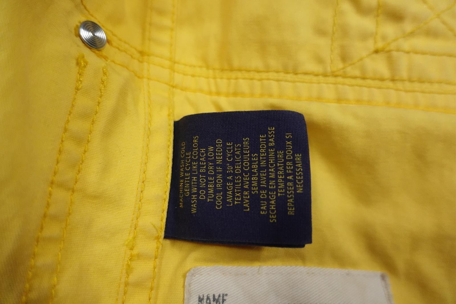 Ralph Lauren Rugby Jacket Coat Fireman Yellow Clasp Corduroy Turnout RARE XS image 5