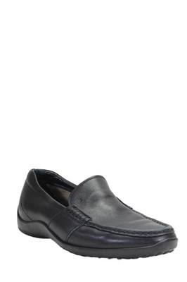 Tods Mens Leather Slip On Loafer Shoes Solid Black Size 7.5