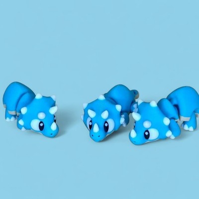 3D Printed Jiggle Pet Triceratops 