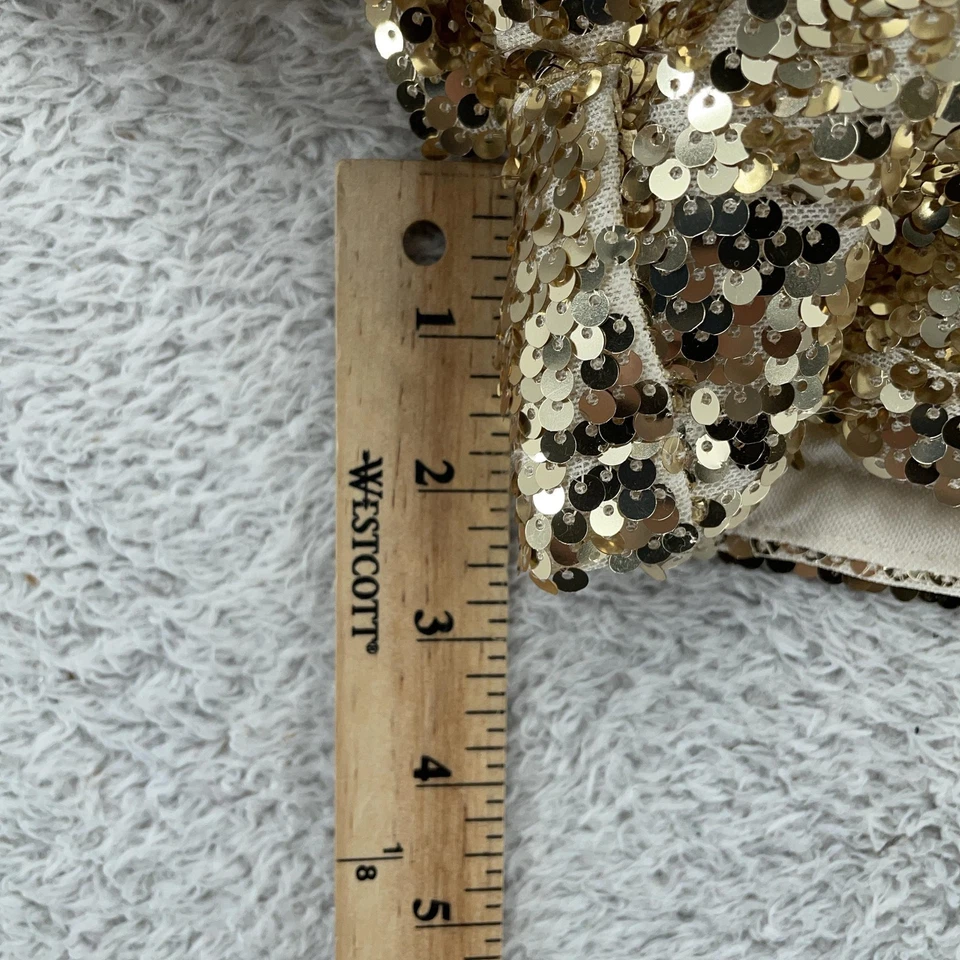 Pantalones Cortos Sinceramente Jules Lentejuelas Doradas Para Mujer Grandes Forrados Cintura Elástica Fiesta Glamour Foto 4 de 4