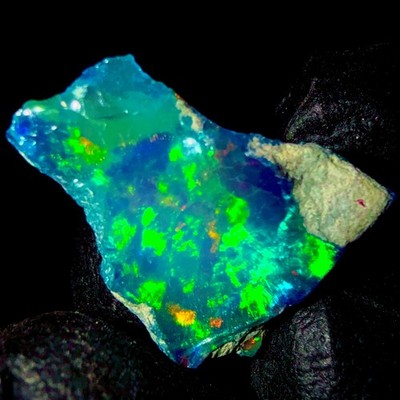 OPAL RAW, NATUREL Fire opal loose gemstone, Éthiopien black opal rough