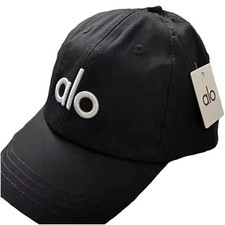 Alo Yoga Black Adjustable Cap Off-Duty, Sun Hat, Baseball Cap