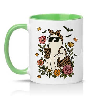 Niedlicher Geist Damen 11 Unzen Keramiktasse Halloween Kaffeetasse Geschenk für sie