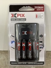 Xpix 2950 mAh AA Batteries Travel Quick Charger for AA AAA  9V EU Adapter