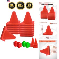 Heavy Duty Agility Training Cones 2 in, 6 in, 9 in, 12 in, 28 in for Sports, ...