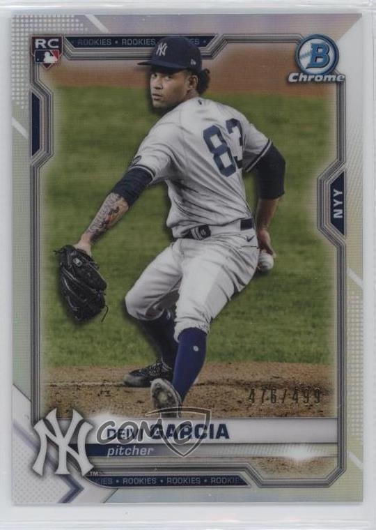 2021 Bowman Chrome Refractor 476/499 Deivi Garcia #55 zi1