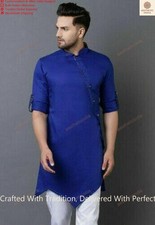 Mens Kurta Mens Wear Long Kurta Cotton Plain Indian Ready made Kurta