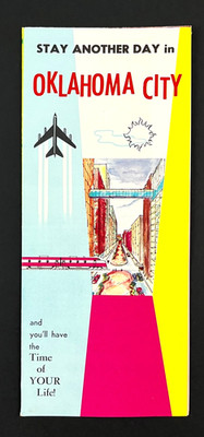 1950s Oklahoma City Stay Another Day Tourist Recreation OKC VTG Travel Brochure