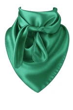 Dark Green Wild Rag Large Scarf 35x35 Inches Satin Western Accessory Cowgirl or
