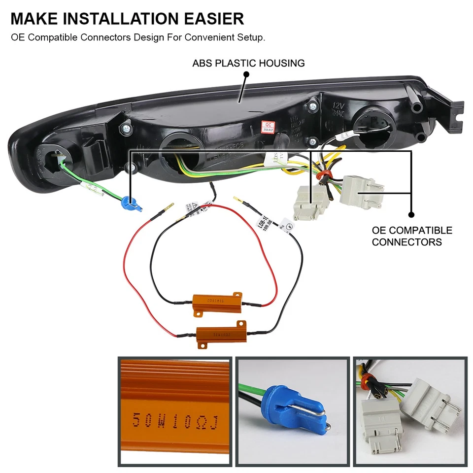 Fits Black 1999-2006 GMC Sierra Yukon Sequential Full LED Signal Bumper Lights Foto 4 de 4