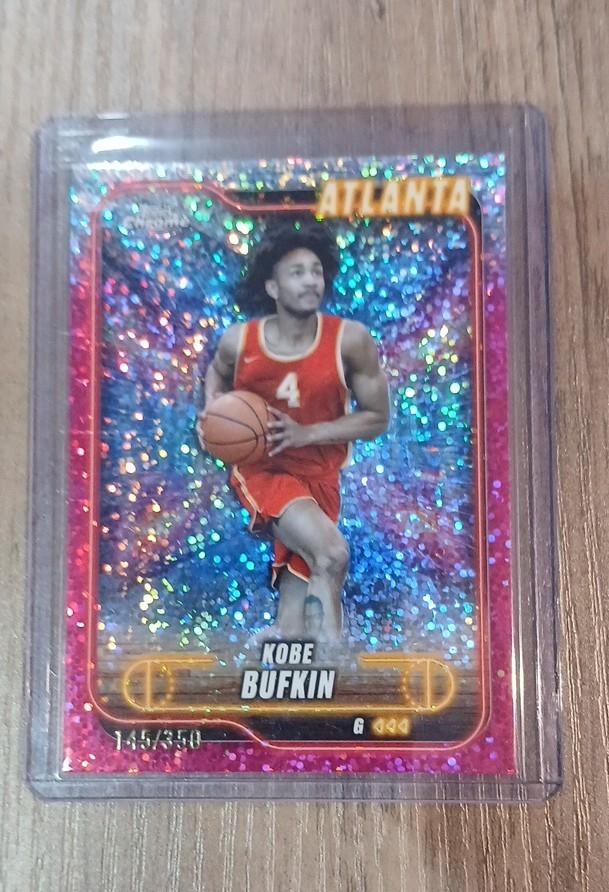 2024-25 Topps Chrome - Kobe Bufkin #29 Magenta Speckle Refractor /350