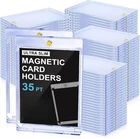 10-400PCS Magnetic Trading Sports Card Holders 35pt One-Touch Hard UV Protection