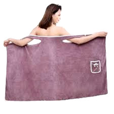 Women's Wearable Bath Towel Wrap Fast Drying Microfiber Spa Beach Shower Robe