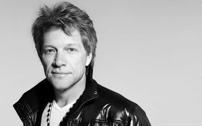 Signer Jon Bon Jovi Black & White Vintage Celebrity Publicity Picture Photo 8x10