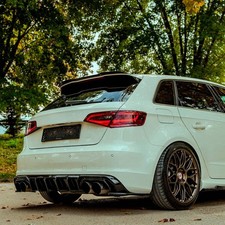 Oneway Heckdiffusor passend für Audi S3 Sportback 8V 2013-2016 - Schwarz glänzen