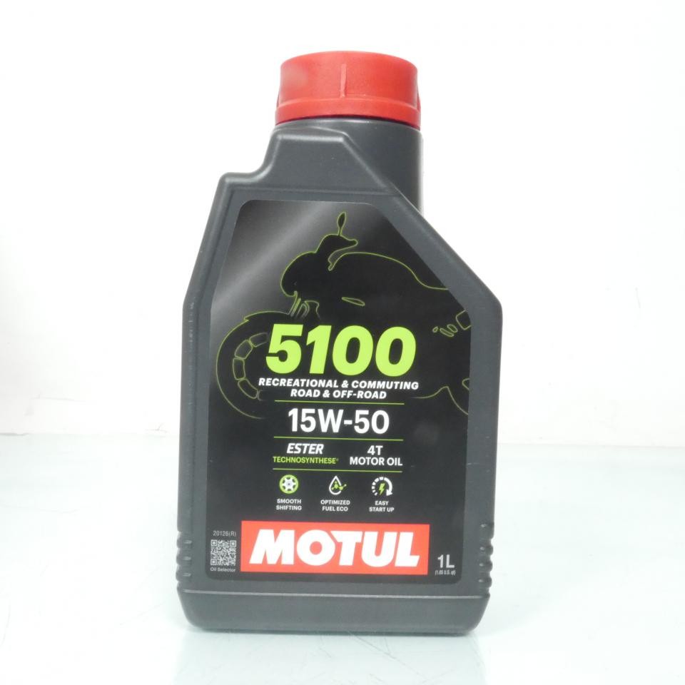 Motul 5100 15W50 1L évitez la surchauffe moteur avec ce lubrifiant neuf 104080