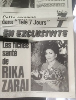 Journal Le Parisien Du 13 Mai 1986. Rika Zarai.