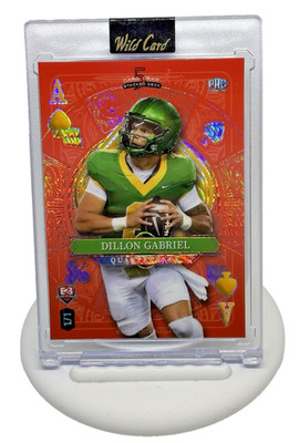 Dillon Gabriel & Tez Johnson 1/1 Oregon Ducks Rare Back To Back B2B Wild Card